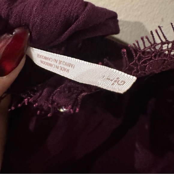 Free People Deep Purple Lace Women's Blouse - Picture 6 of 6